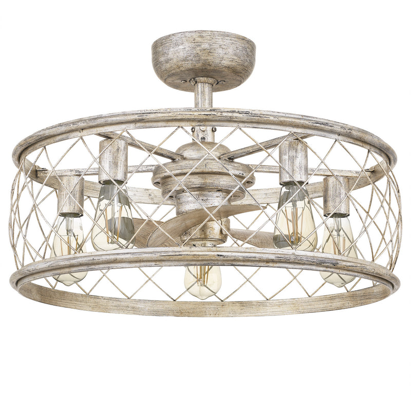 Quoizel RDY3122CS Five Light Fandelier, Century Silver Leaf