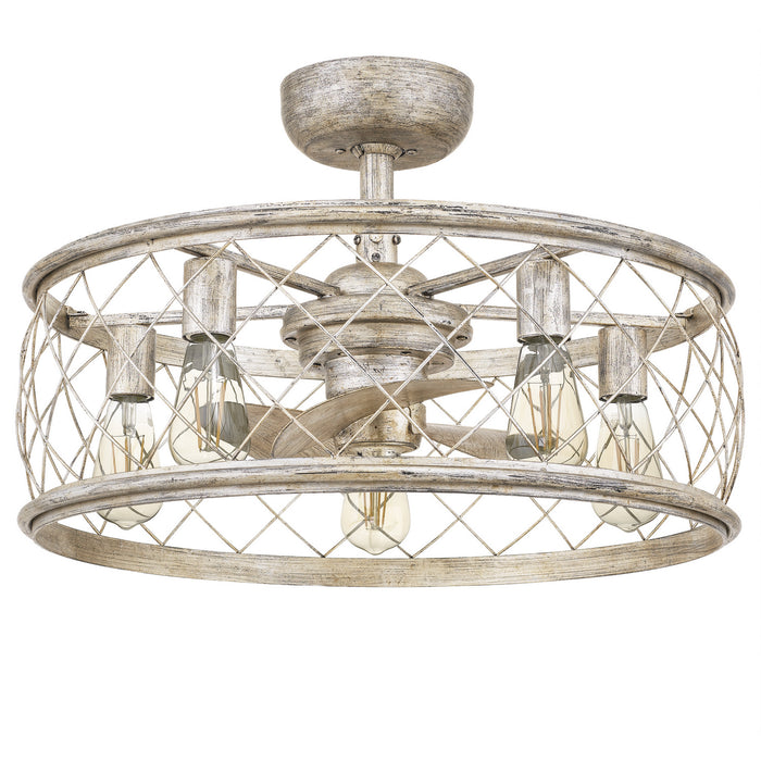 Quoizel RDY3122CS Five Light Fandelier, Century Silver Leaf