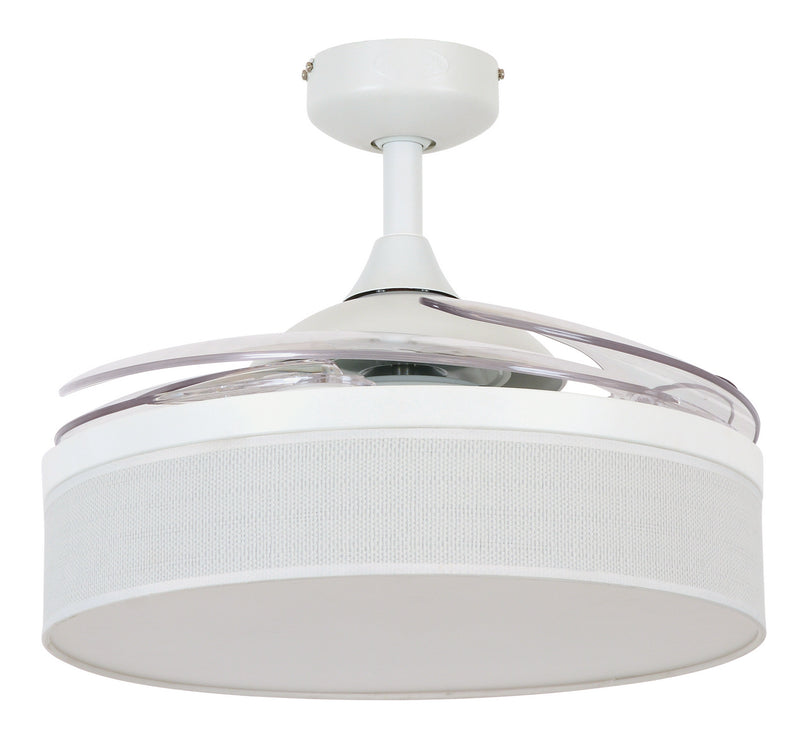 Beacon Lighting 51103001 48``Ceiling Fan, White and Transparent