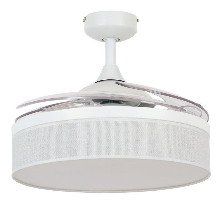 Beacon Lighting 51103001 48``Ceiling Fan, White and Transparent