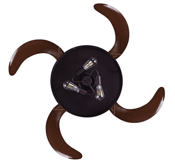 Beacon Lighting 51107001 48``Ceiling Fan, Oil Rubbed Bronze and Amber