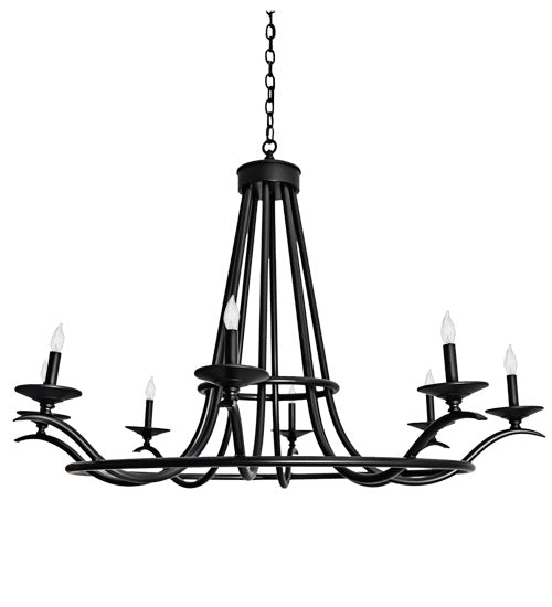 Meyda Tiffany 225442 Eight Light Chandelier, Blackwash