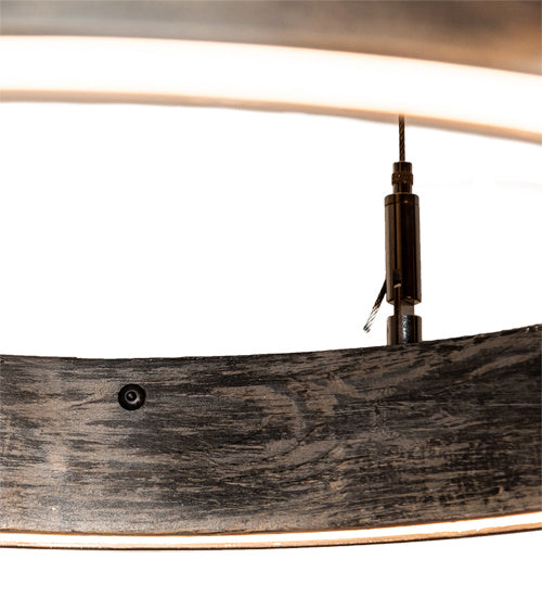 Meyda Tiffany 229987 LED Pendant, Florence Walnut And White