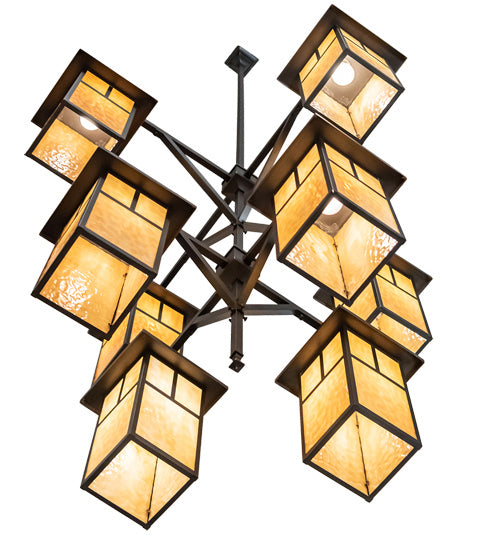 Meyda Tiffany 230270 Eight Light Chandelier, Craftsman Brown