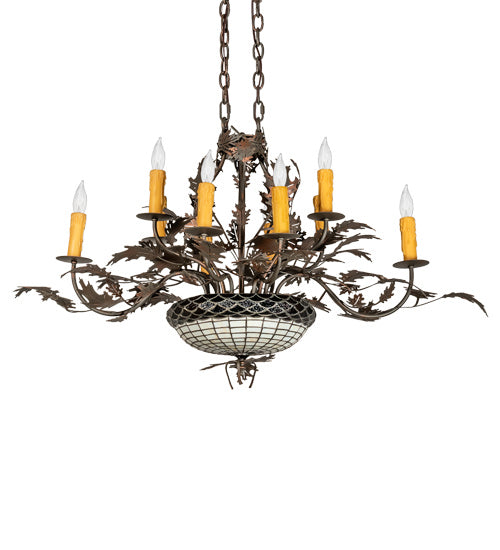 Meyda Tiffany 230421 Ten Light Chandelier, Old Copper Pot