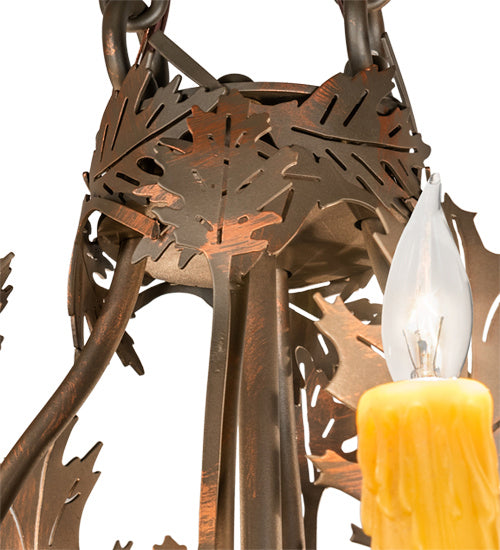 Meyda Tiffany 230421 Ten Light Chandelier, Old Copper Pot