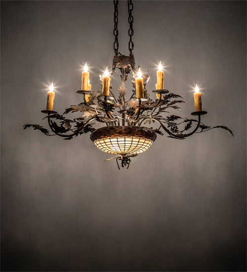 Meyda Tiffany 230421 Ten Light Chandelier, Old Copper Pot