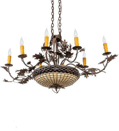 Meyda Tiffany 230422 Eight Light Chandelier, Old Copper Pot