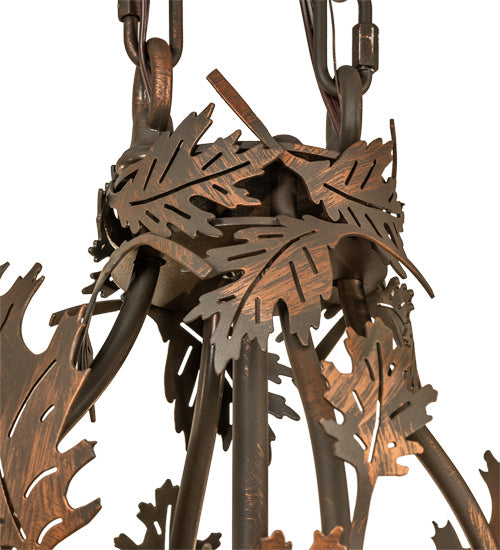 Meyda Tiffany 230422 Eight Light Chandelier, Old Copper Pot