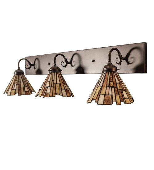 Meyda Tiffany 231033 Three Light Vanity, Mahogany Bronze