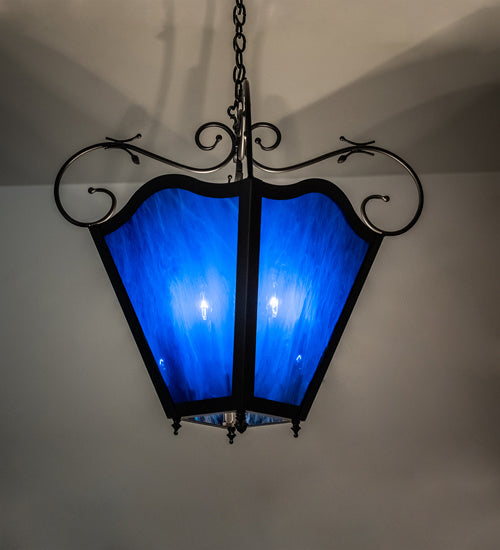 Meyda Tiffany 231357 Four Light Pendant, Blackwash