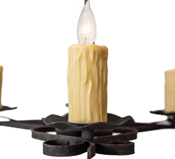 Meyda Tiffany 231446 Four Light Chandelier, Distressed Chestnut