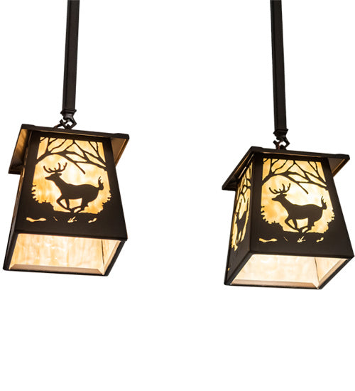 Meyda Tiffany 231964 Two Light Island Pendant, Bronze