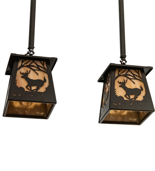 Meyda Tiffany 231964 Two Light Island Pendant, Bronze