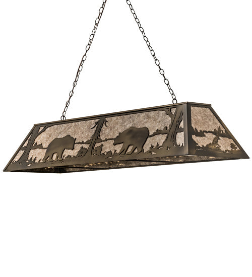 Meyda Tiffany 232161 Nine Light Oblong Pendant, Antique Copper