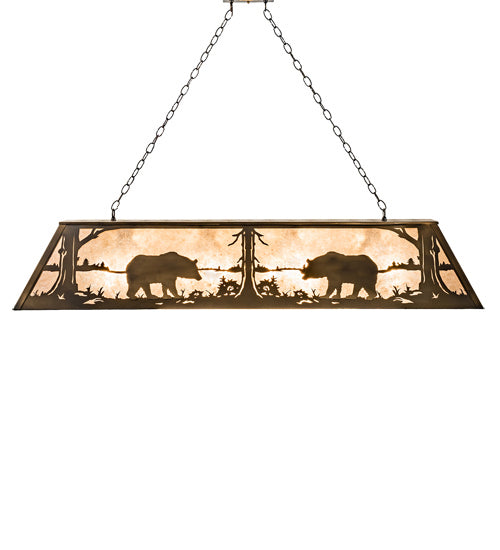 Meyda Tiffany 232161 Nine Light Oblong Pendant, Antique Copper