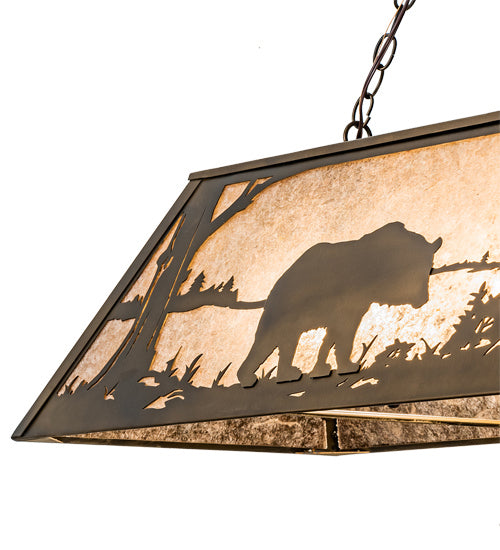 Meyda Tiffany 232161 Nine Light Oblong Pendant, Antique Copper