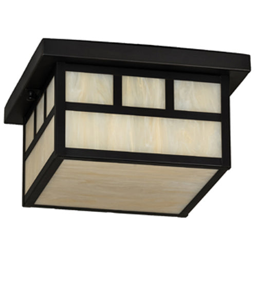Meyda Tiffany 232171 Two Light Flush Mount, Craftsman Brown