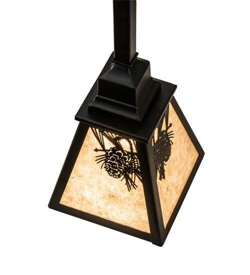 Meyda Tiffany 232555 One Light Pendant, Satin Black Wrought Iron