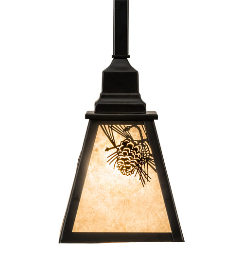 Meyda Tiffany 232555 One Light Pendant, Satin Black Wrought Iron