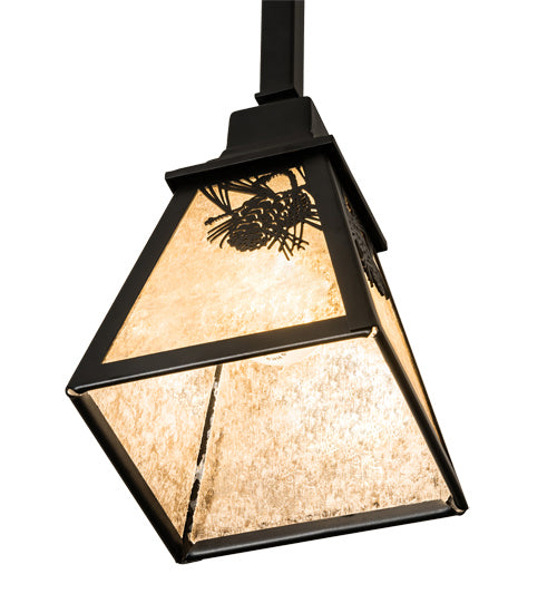 Meyda Tiffany 232555 One Light Pendant, Satin Black Wrought Iron