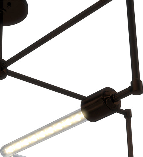 Meyda Tiffany 233967 Four Light Semi-Flushmount, Mahogany Bronze