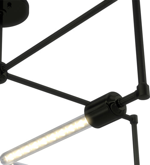 Meyda Tiffany 234232 Four Light Semi-Flushmount, Mirror Black