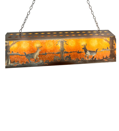 Meyda Tiffany 48172 Nine Light Oblong Pendant, Antique Copper