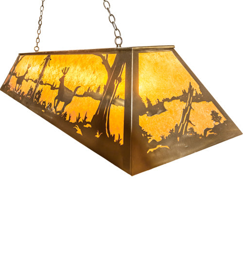 Meyda Tiffany 48172 Nine Light Oblong Pendant, Antique Copper