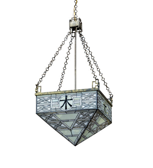 Meyda Tiffany 49817 Four Light Pendant, Satin Brass