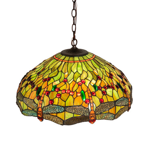Meyda Tiffany 51185 Three Light Pendant, Mahogany Bronze