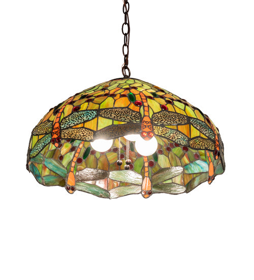 Meyda Tiffany 51185 Three Light Pendant, Mahogany Bronze