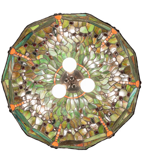 Meyda Tiffany 51185 Three Light Pendant, Mahogany Bronze