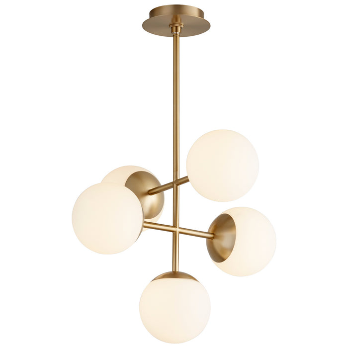 Oxygen 3-680-40 LED Pendant, Aged Brass
