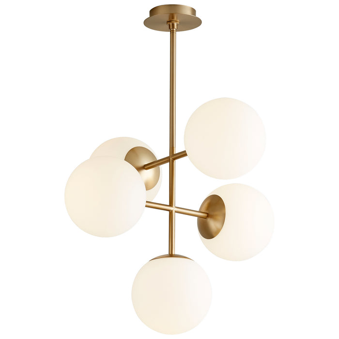 Oxygen 3-681-40 LED Pendant, Aged Brass