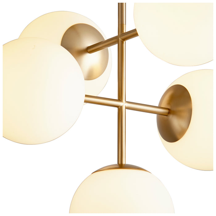Oxygen 3-681-40 LED Pendant, Aged Brass