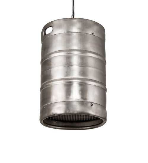 Meyda Tiffany 219962 One Light Pendant, Raw Stainless Steel