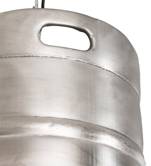 Meyda Tiffany 219962 One Light Pendant, Raw Stainless Steel