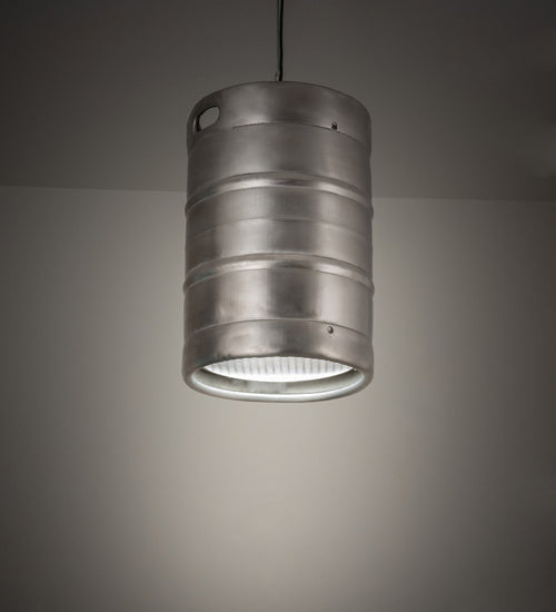 Meyda Tiffany 219962 One Light Pendant, Raw Stainless Steel
