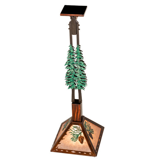 Meyda Tiffany 229402 One Light Pendant, Vintage Copper/Oil Rubbed Bronze/Green