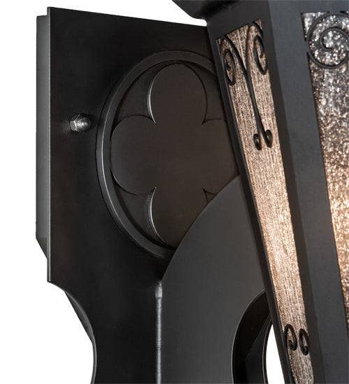 Meyda Tiffany 229698 Two Light Wall Sconce, Anodized Effect Black