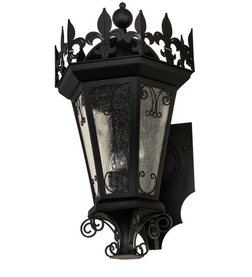 Meyda Tiffany 230017 Three Light Wall Sconce, Anodized Effect Black