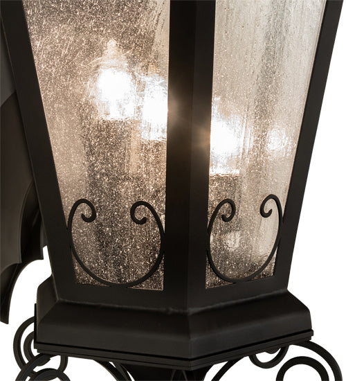 Meyda Tiffany 230017 Three Light Wall Sconce, Anodized Effect Black