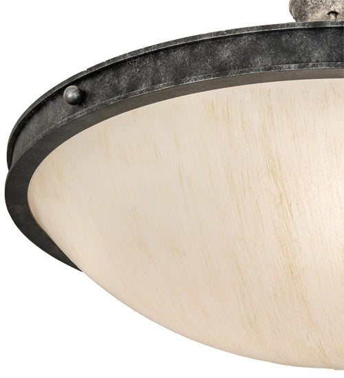 Meyda Tiffany 230606 LED Semi Flush Mount, Gunmetal