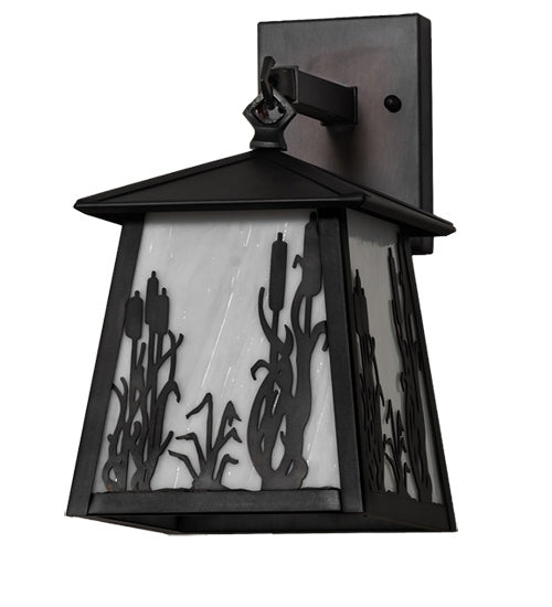 Meyda Tiffany 230673 One Light Wall Sconce, Black On Brass