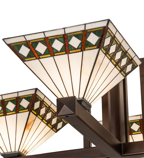Meyda Tiffany 231845 Four Light Pendant, Mahogany Bronze