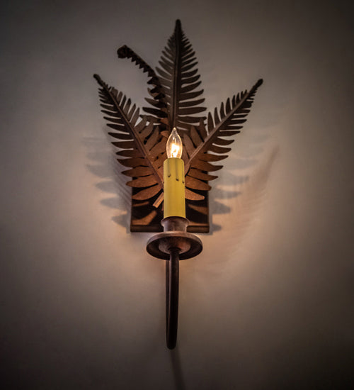 Meyda Tiffany 231915 One Light Wall Sconce, Hand Painted Rust
