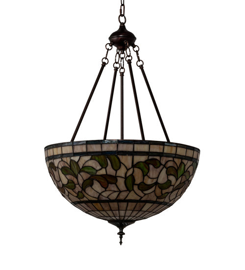 Meyda Tiffany 232184 Three Light Pendant, Mahogany Bronze