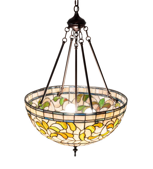 Meyda Tiffany 232184 Three Light Pendant, Mahogany Bronze