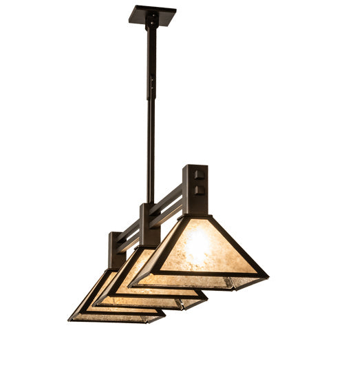 Meyda Tiffany 232485 Three Light Island Pendant, Mahogany Bronze